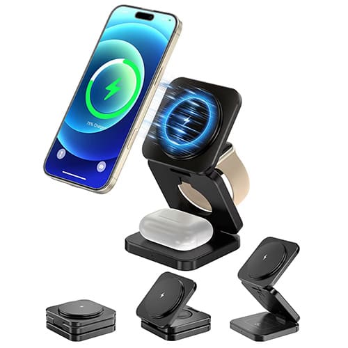 マグネット式 折り畳み式 ワイヤレス充電器3-in-1-Yamisan